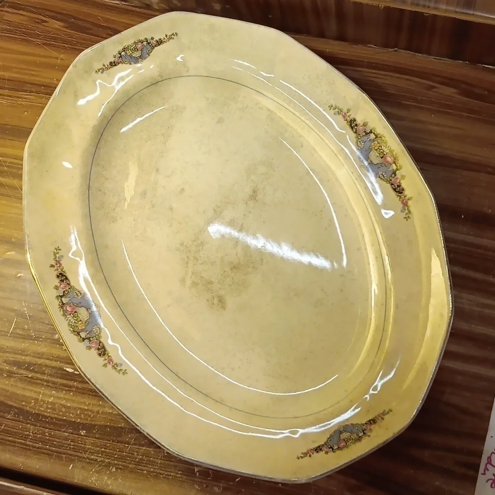 Vintage antique 100 year old serving platter shabby chic farmhouse